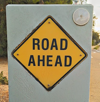 Road Ahead sign